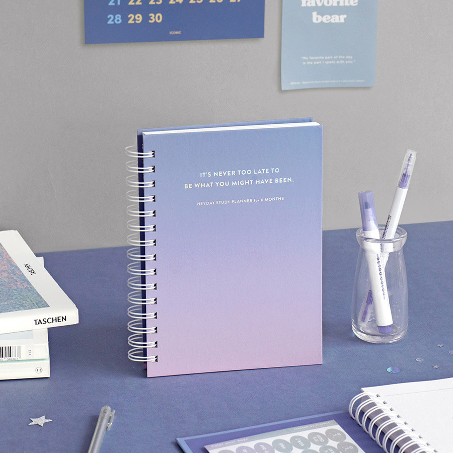 ICONIC Heyday 6 months hardcover dateless study planner
