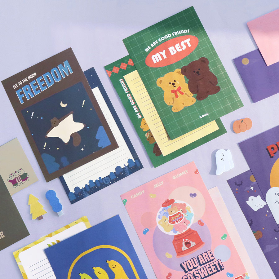 ICONIC Merry letter and envelope set