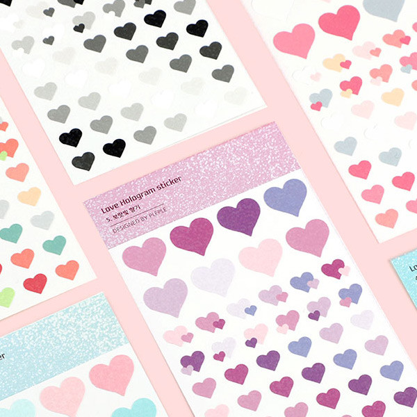PLEPLE Love glitter removable deco sticker seal