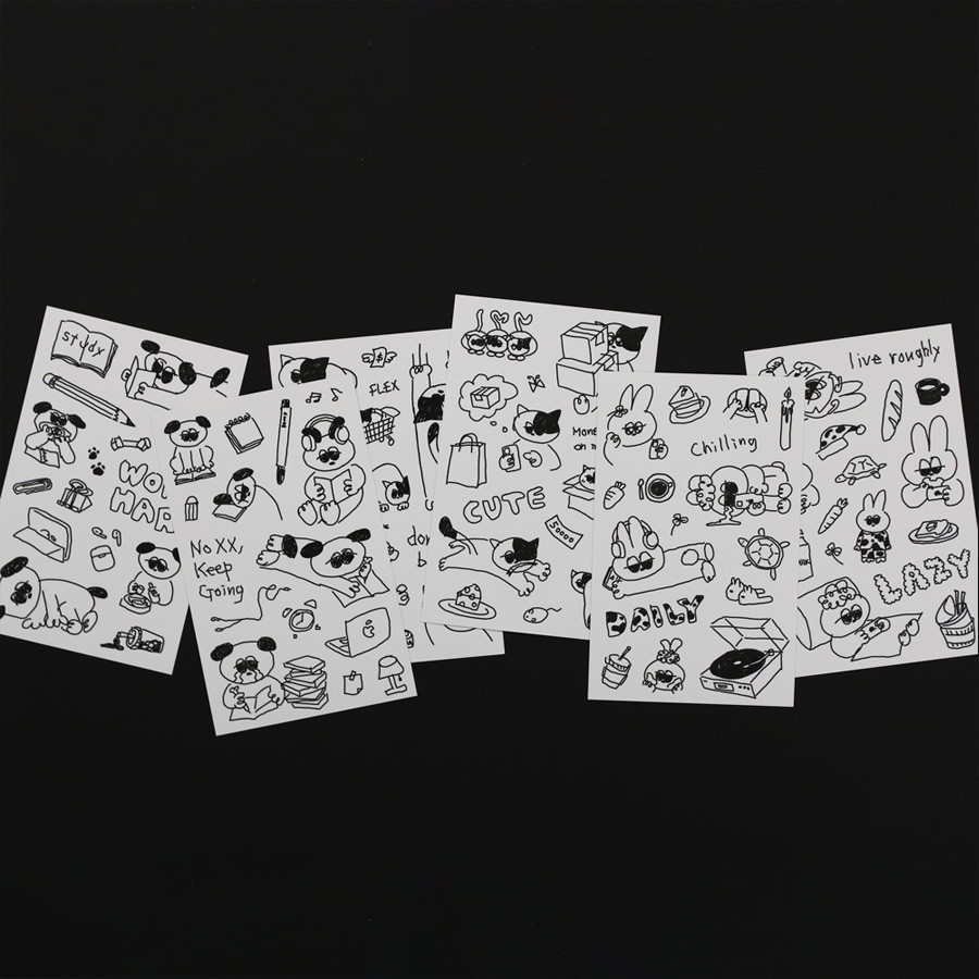 After The Rain Daily Drawing Paper Sticker Set