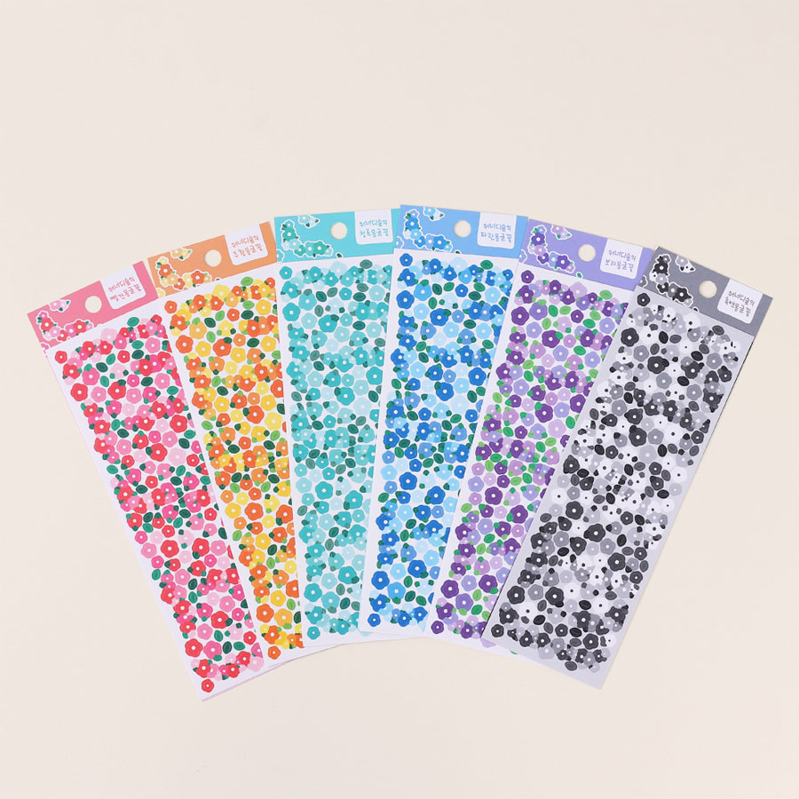 Wanna This Forest's Monggeul Flower Paper Sticker