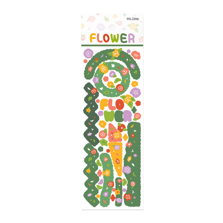Appree Flower Frame Glitter Removable Sticker