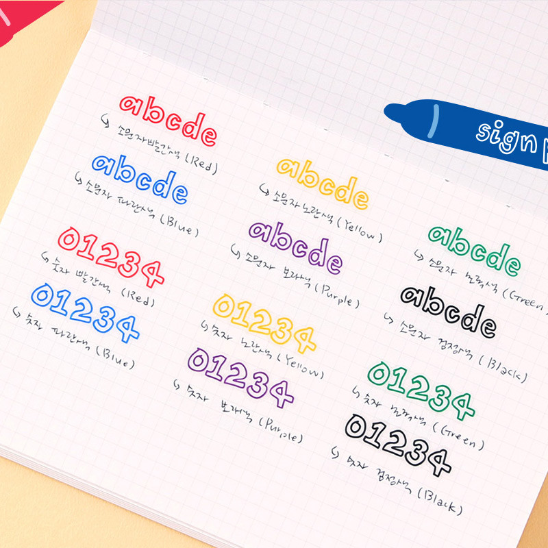 Wanna This Sign Pen Low Case Alphabet Number Sticker Pack