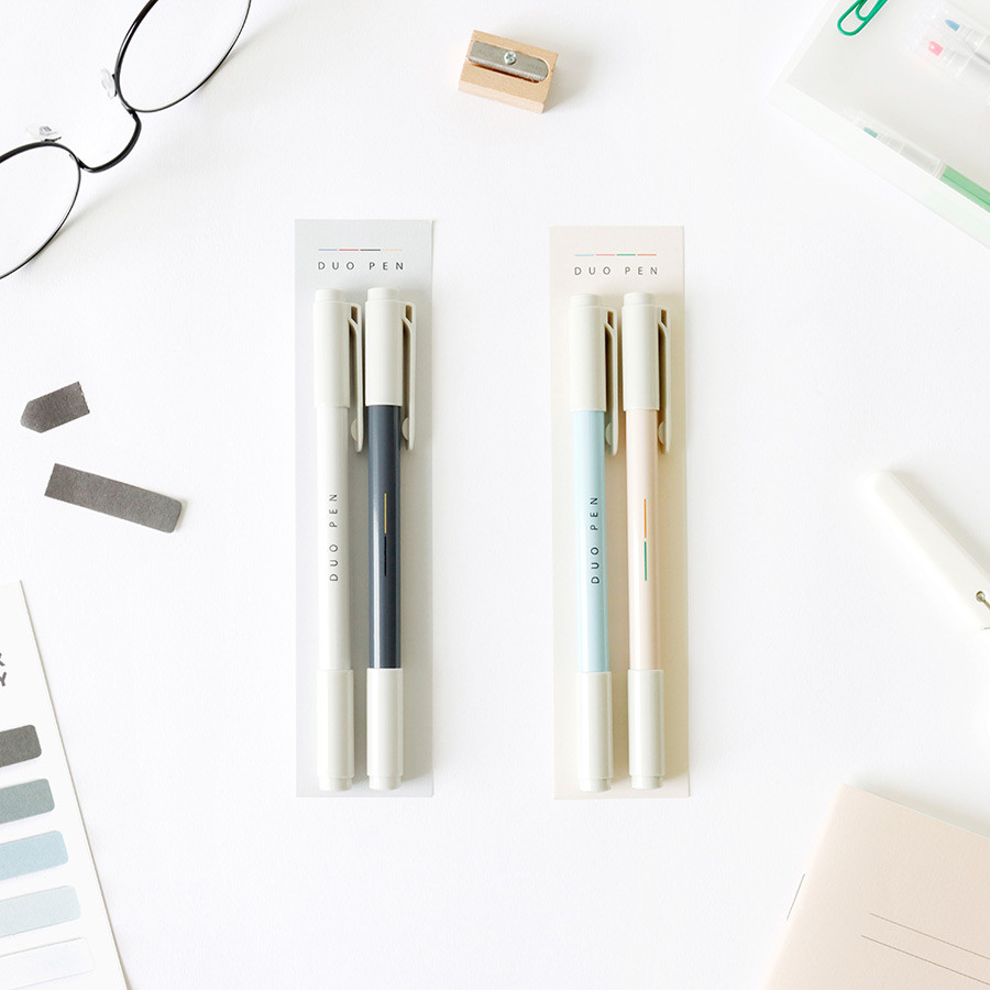 Bookfriends Duo Simple Line Twin Gel Pen Set
