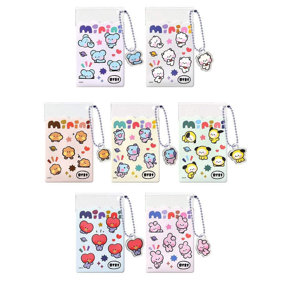 BT21 Minini Card Holder with a Ball chain