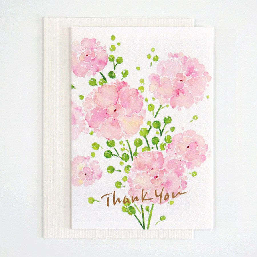 Sosohada Flowers Thank You Card with Envelope