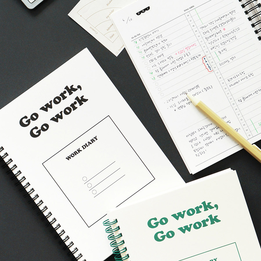 Indigo Go Work A5 Wirebound Undated Daily Planner