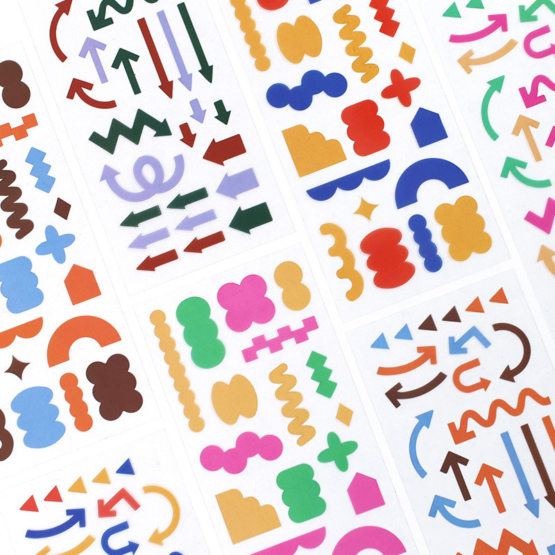 Paperian Pigment Arrow Shape Clear Removable Sticker Pack