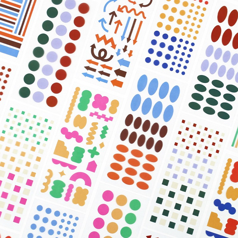 Paperian Pigment Clear Removable Sticker Pack of 28 sheets