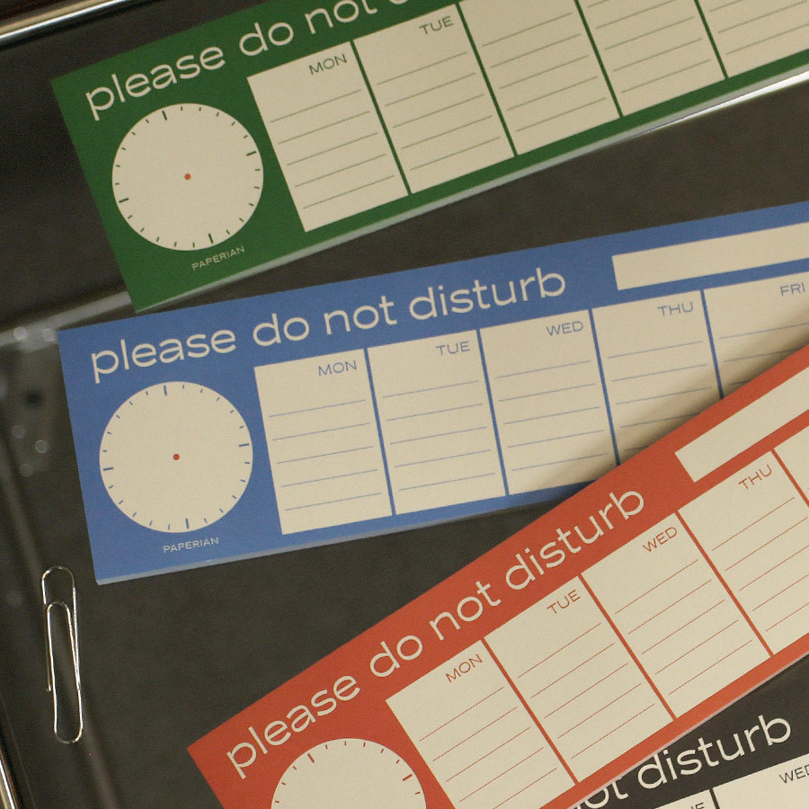 PAPERIAN Do Not Disturb Dateless Weekly Desk Planner Pad