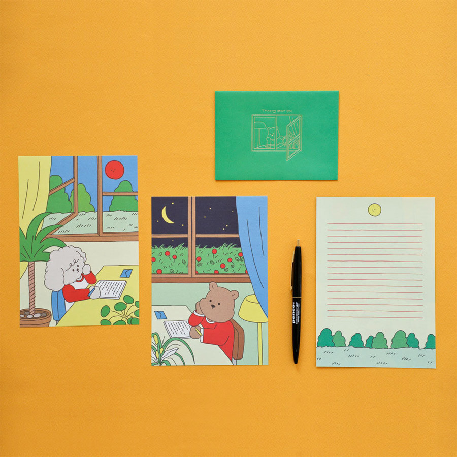 Dailylike My Buddy Daily Letter and Envelope Set 05-08