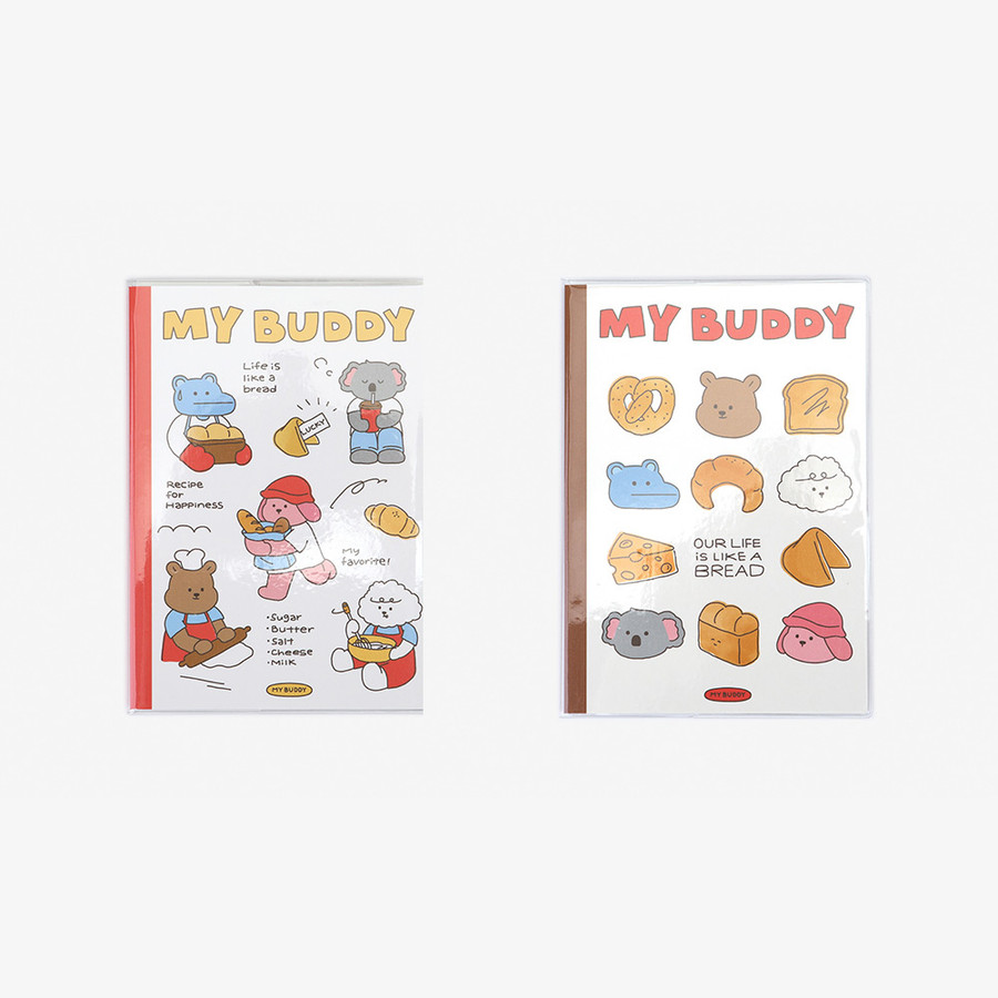 Dailylike My Buddy B6 Clear PVC Cover Notebook 01-02