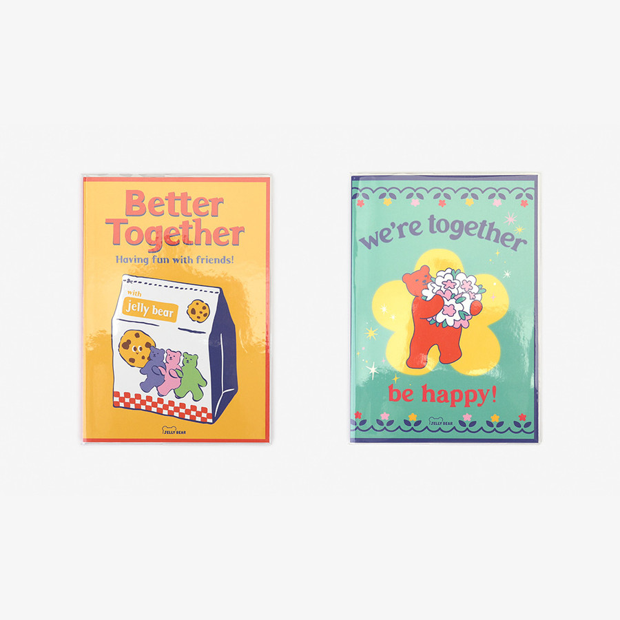 Dailylike Jelly Bear B6 Clear PVC Cover Notebook 01-02