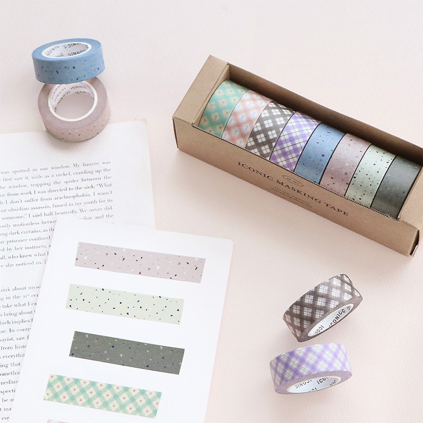 Pattern 8 Masking Tape Set with a cardboard box