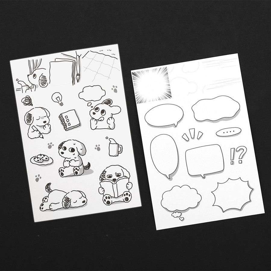 2 sheets of set - PLEPLE Bodle Removable Sticker and Speech Bubble Sticker Set