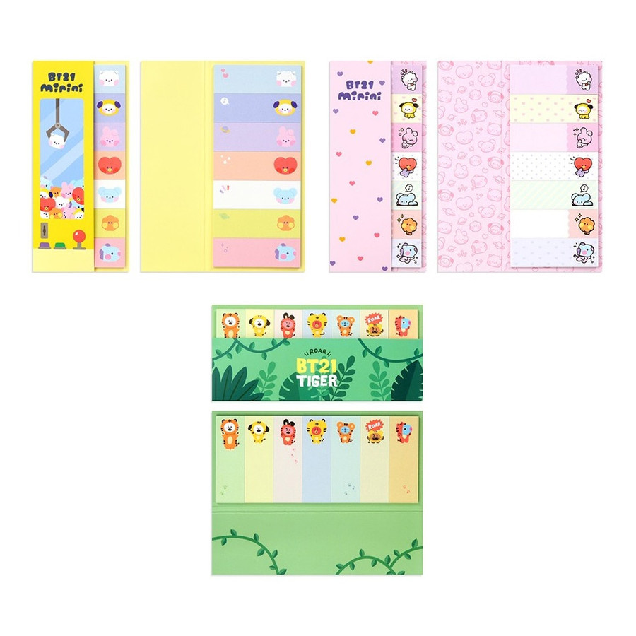 BT21 Sticky Index Bookmark Notepad Set Ver2