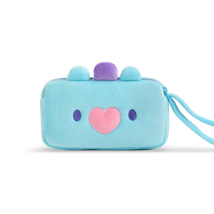 BT21 Minini MANG Plush Double Pockets Zipper Pencil Case