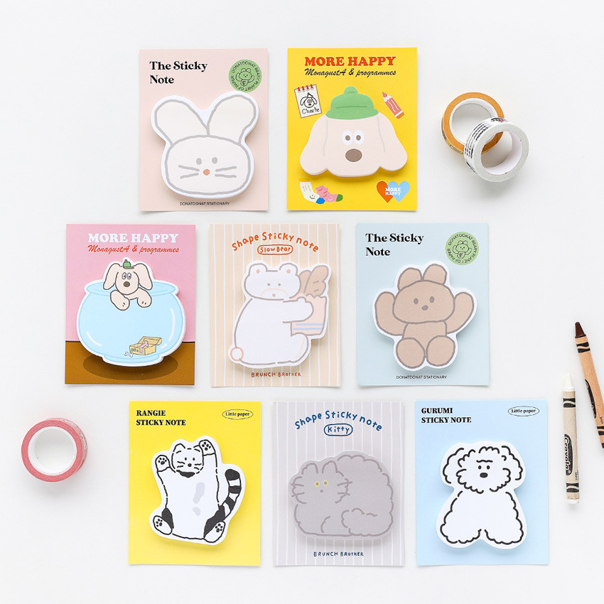 Character Shape Sticky Notepad 60 Sheets