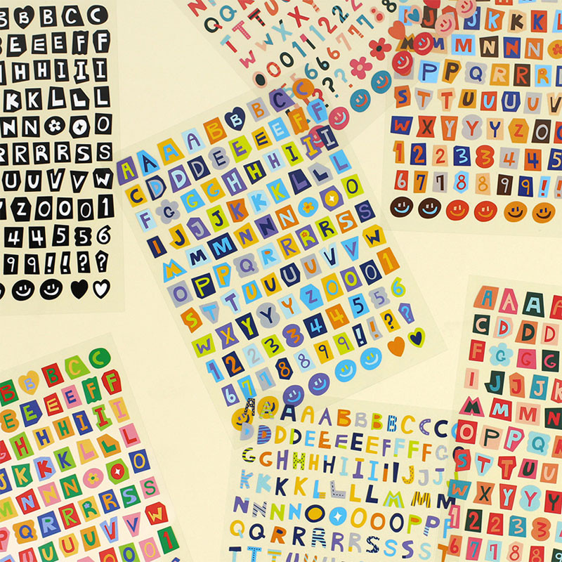 Color Recipe Alphabet Removable Sticker Pack