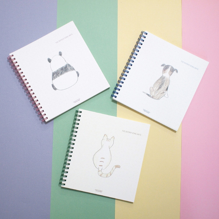 Hushed Brown Dot Grid Twin Wire Notebook