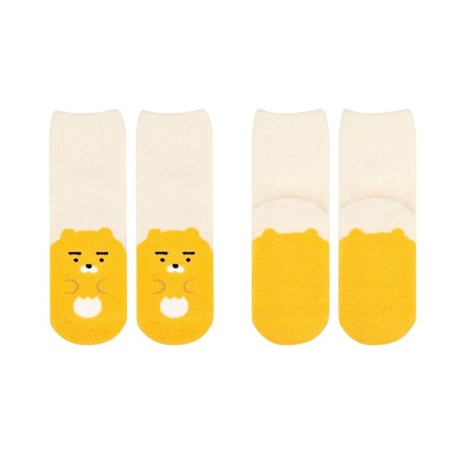 Kakao Friends Ryan Fuzzy Socks for Women