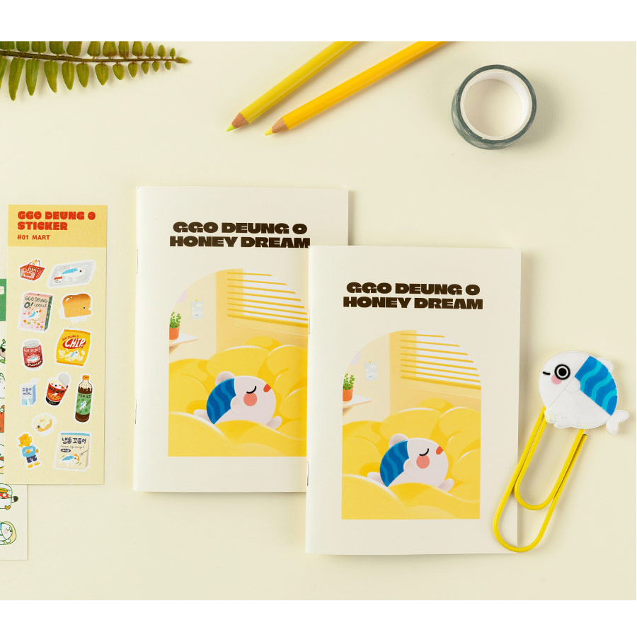 Ggo Deung O Honey Dream Lined Grid Notebook