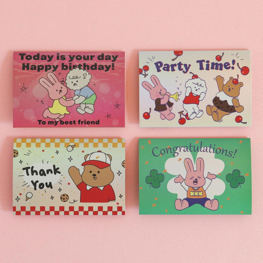 Dailylike My Buddy Hologram Tri-fold Card 01-04