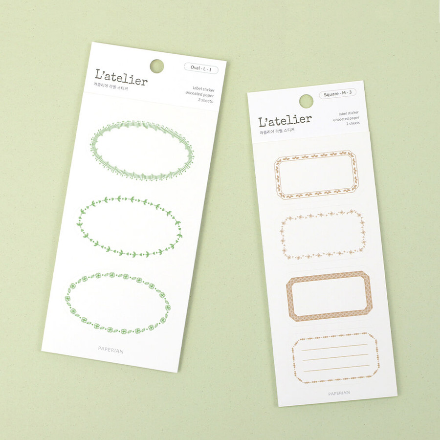 Latelier Paper Label Stickers