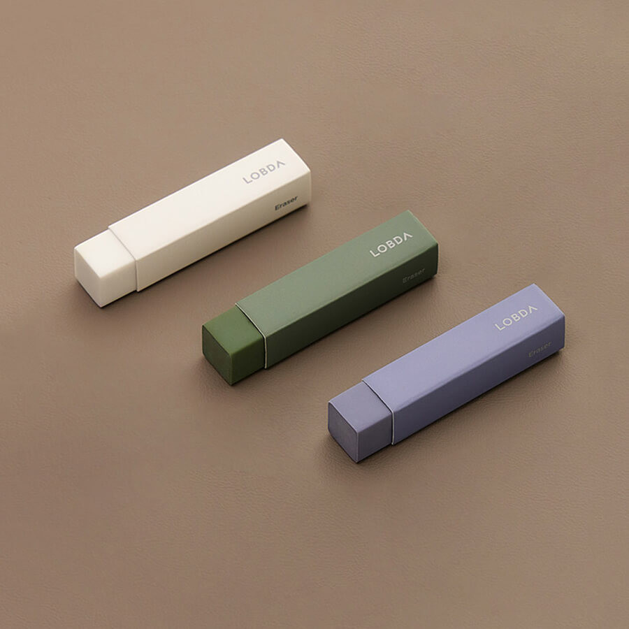 Make Your Lobda Slim Eraser Set - Stylish Desk Accessory