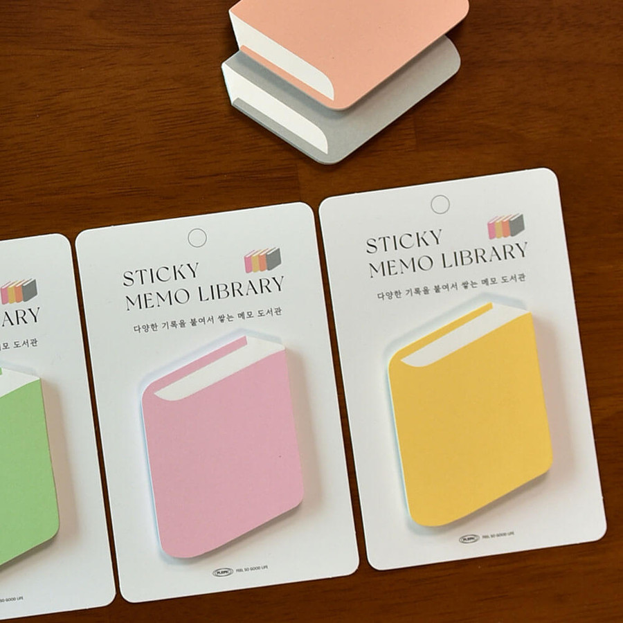 Plepic Library Book Sticky Memo Notepad