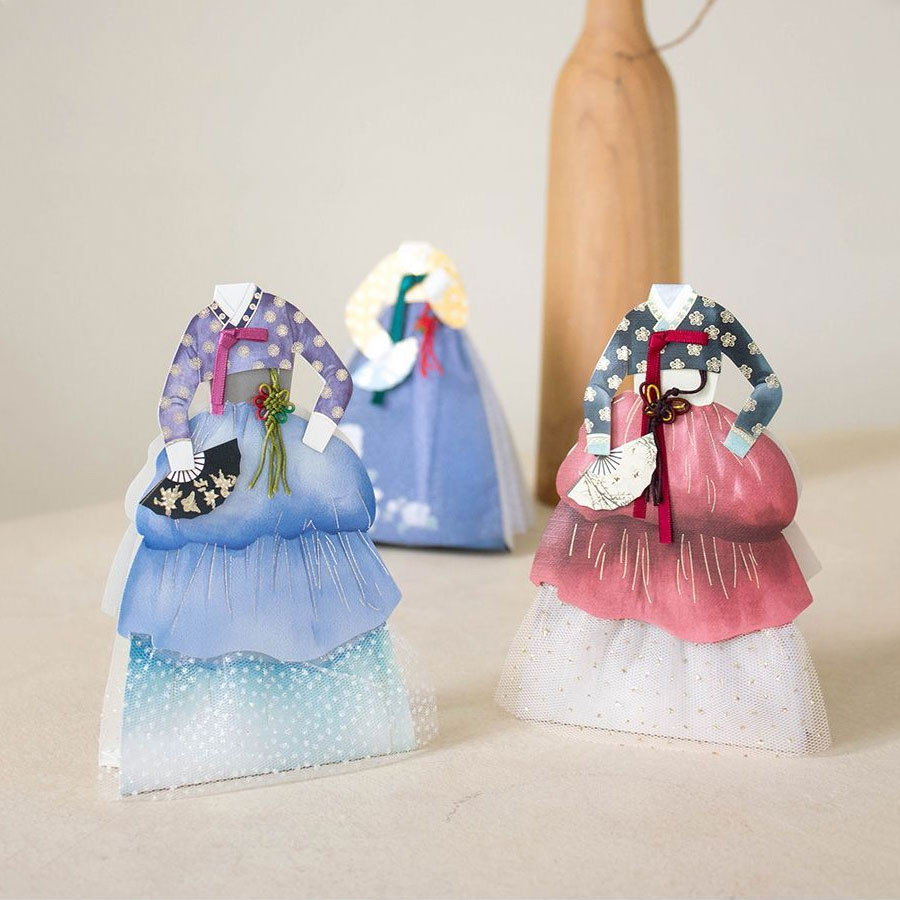 Somssi Korea Traditional High-End Hanbok Card And Envelope