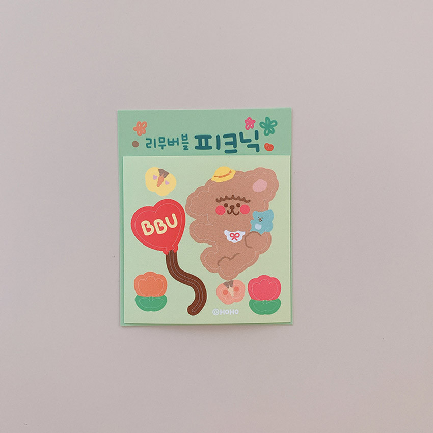 Hoho Munbanggu Picnic With Bbu Removable Sticker