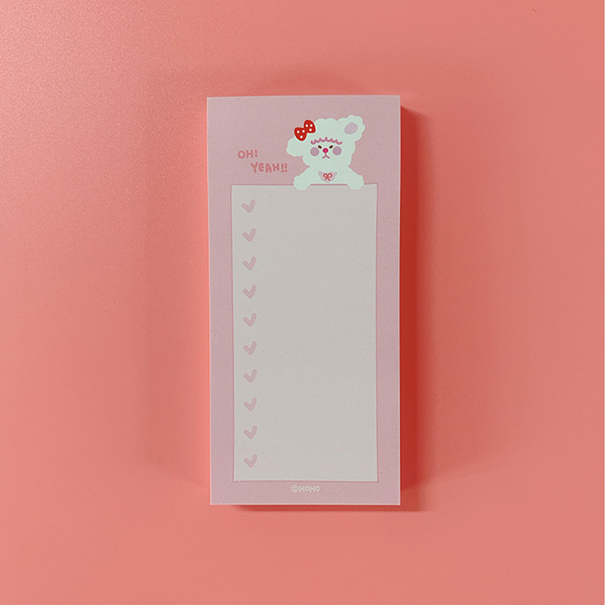 Hoho Munbanggu GoodyNote Pink Checklist Notepad