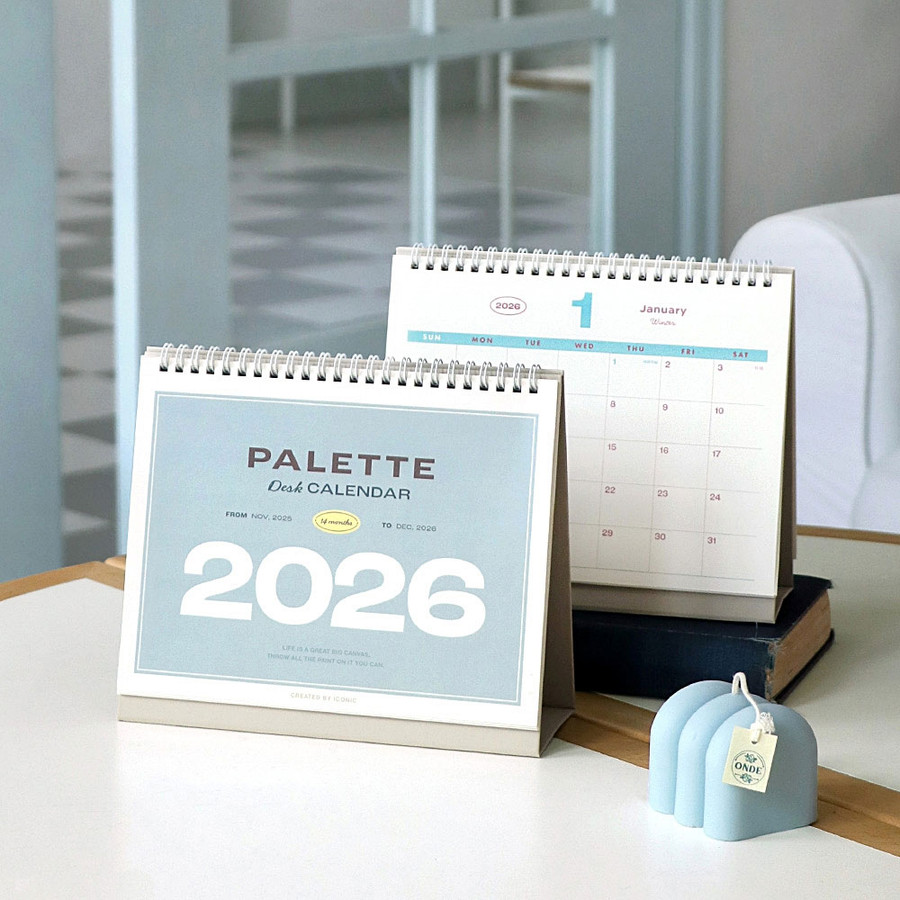 Iconic 2026 Color Palette Desk Calendar