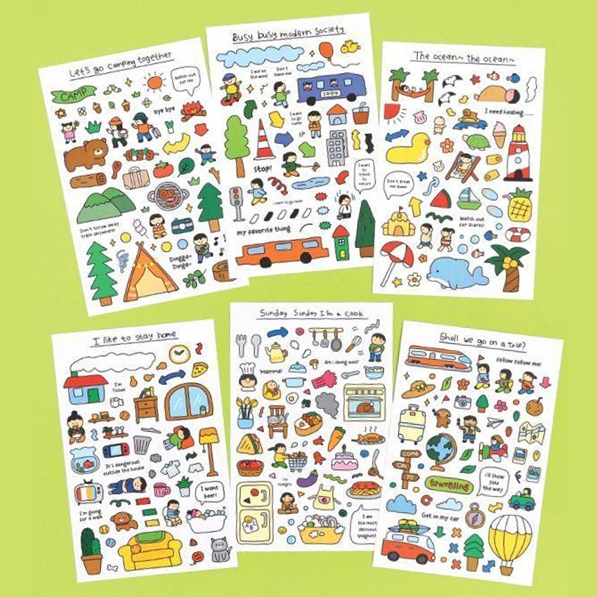 Going To Drawing Paper Sticker Pack