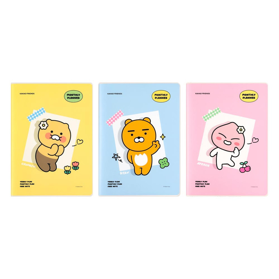 Kakao Friends Say Cheese A5 Dateless Monthly Planner