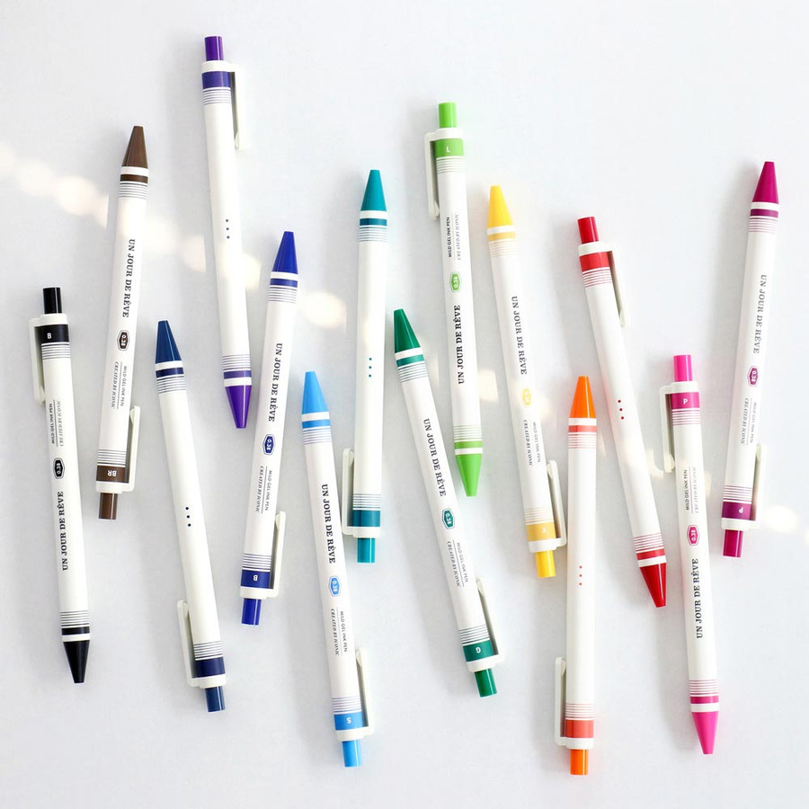 Iconic Mild Quick Drying Retractable Color Gel Pen 0.38mm