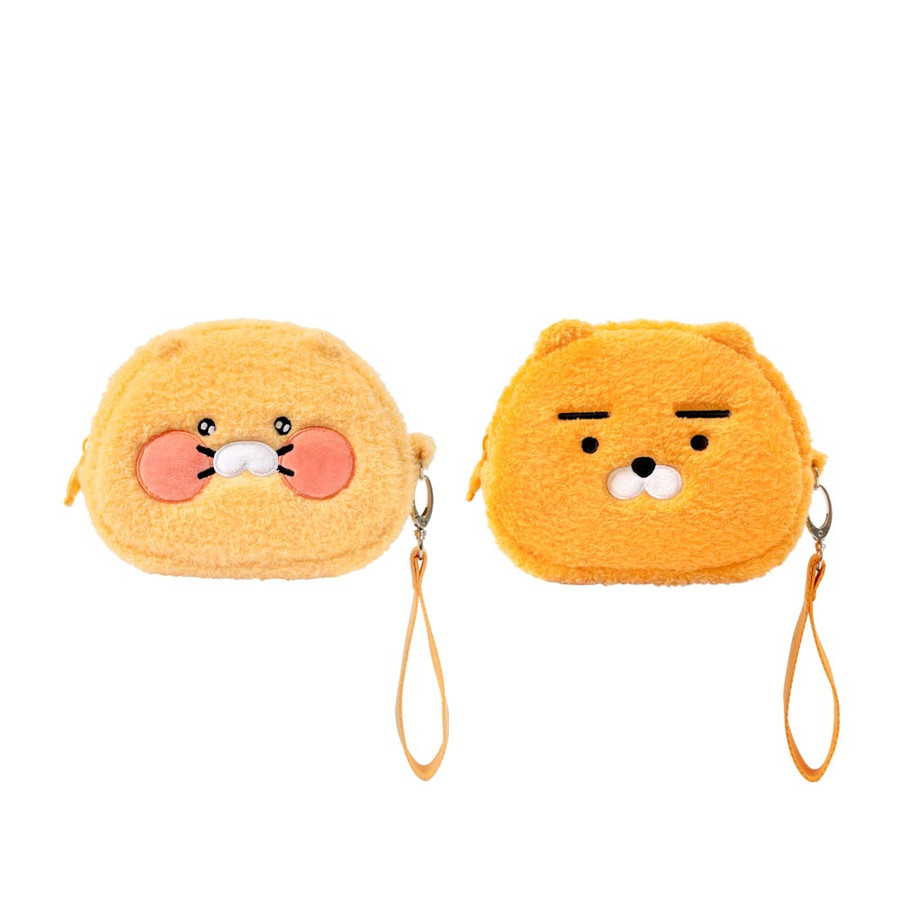 Kakao Friends Boucle Zipper Pouch With Strap