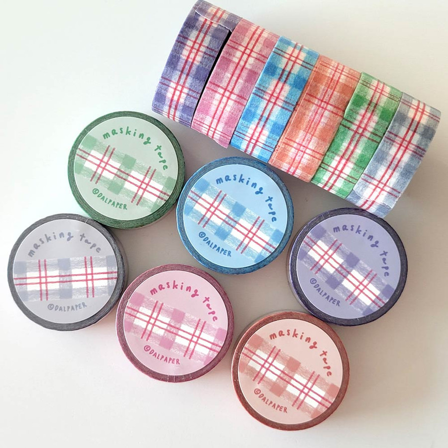 DALPAPER Color Pencil Check Paper Masking Tape