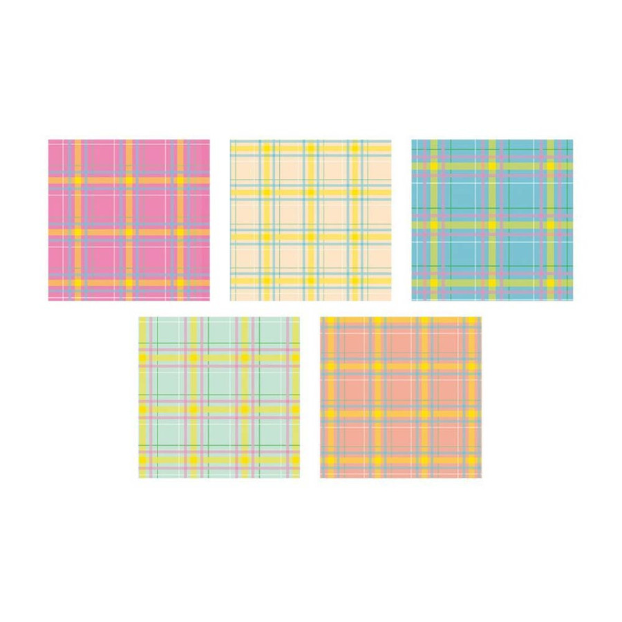 DALPAPER Mix Pattern Check 5 Memo Notepad Pack
