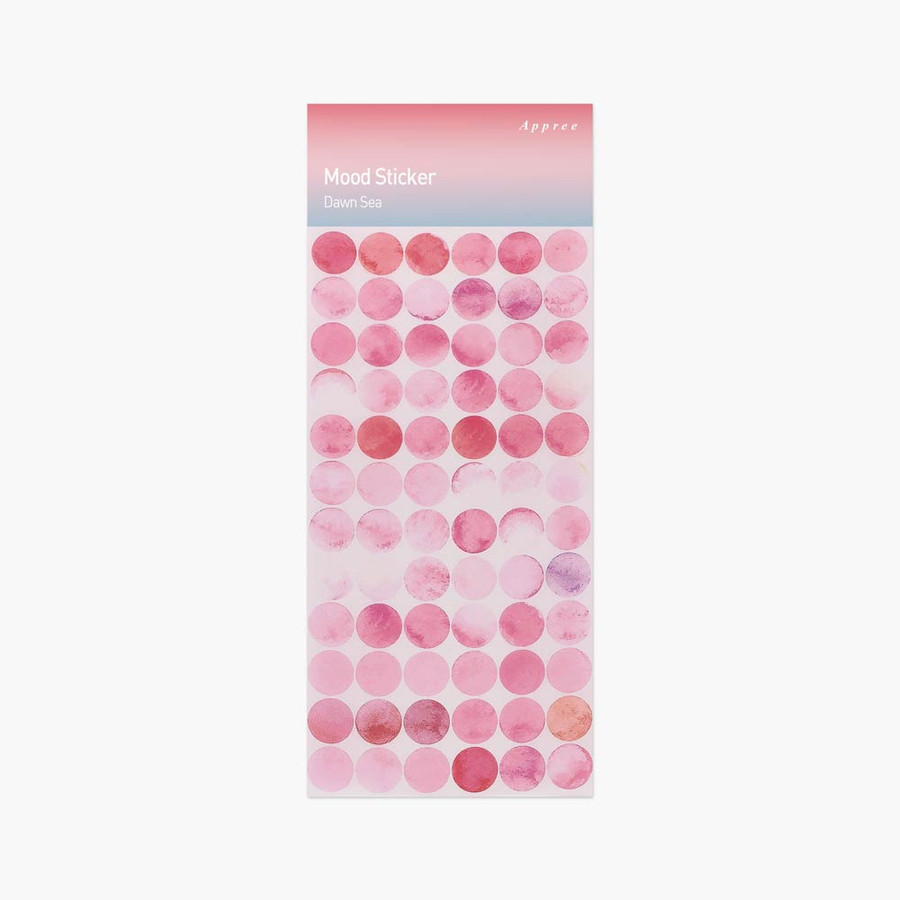 Appree Dawn Sea Circle Removable Sticker Pack 6 Sheets