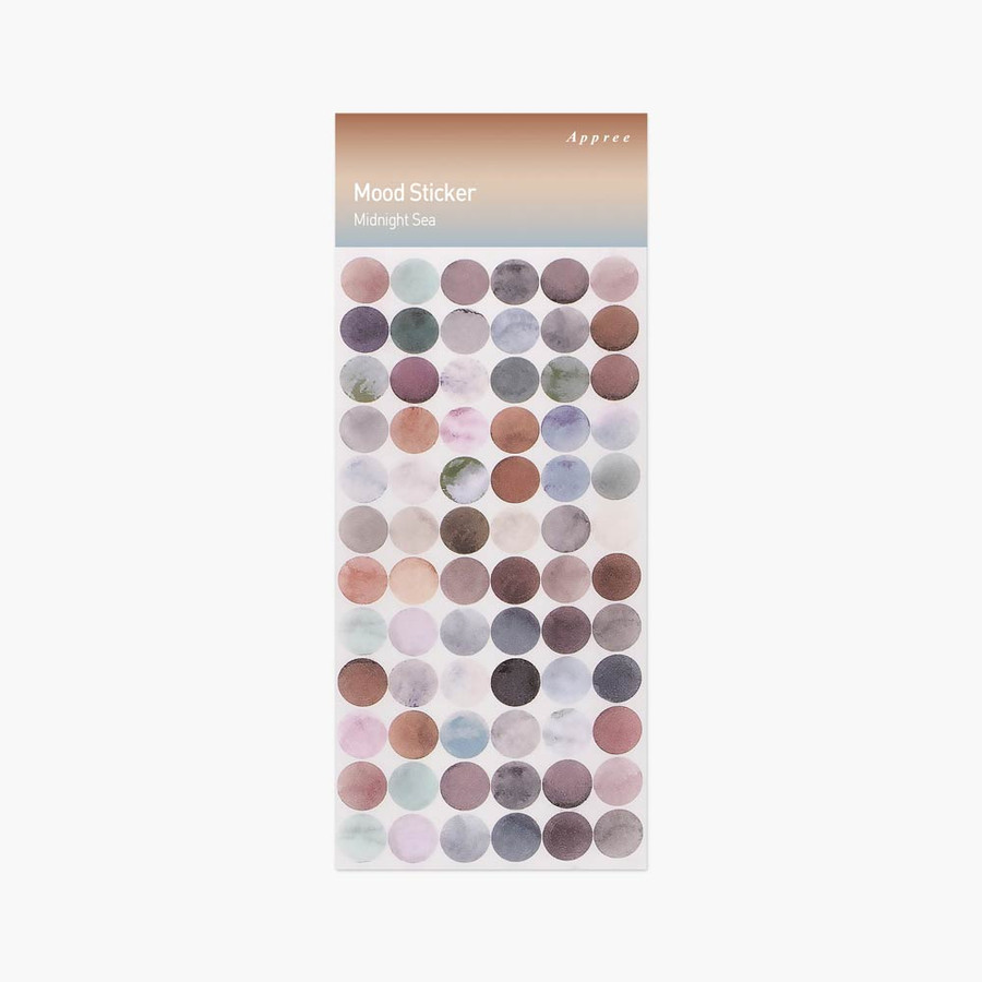 Appree Midnight Sea Circle Removable Sticker Pack 6 Sheets