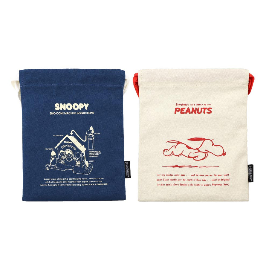 PEANUTS Snoopy Cotton Drawstring Pouch