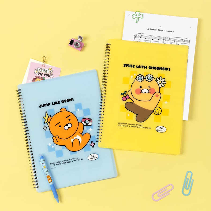 Kakao Friends Say Cheese A4 Wire Bound File Folder