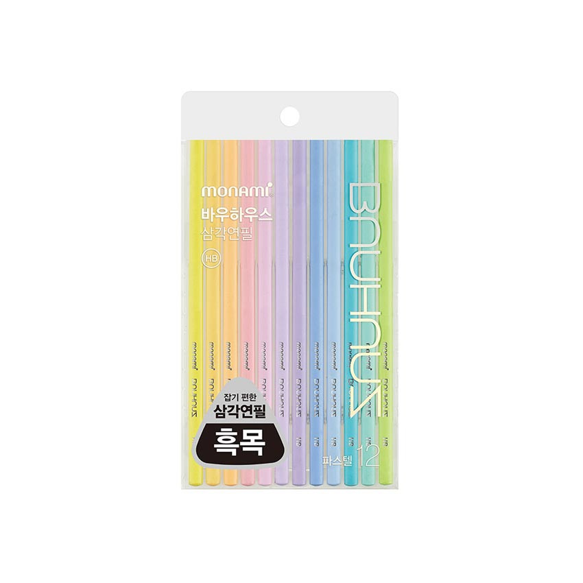 Monami Bauhaus Pastel Triangular Pencil Set