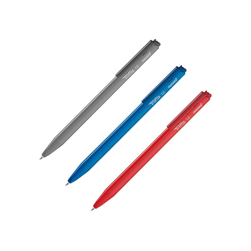 Monami Triffis 1.0mm Ballpoint Pen Pack