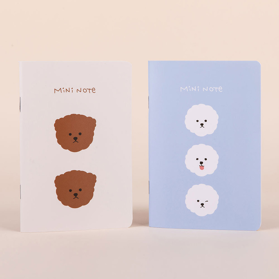 Dailylike Bichon & Poodle Mini Blank Notebook Set