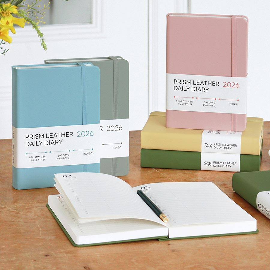 Indigo 2026 Prism Mellow Leather B6 Dated Daily Diary