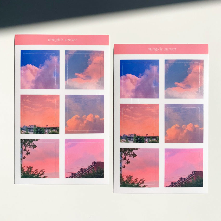Mingkit Sunset Squared Translucent Sticker Pack