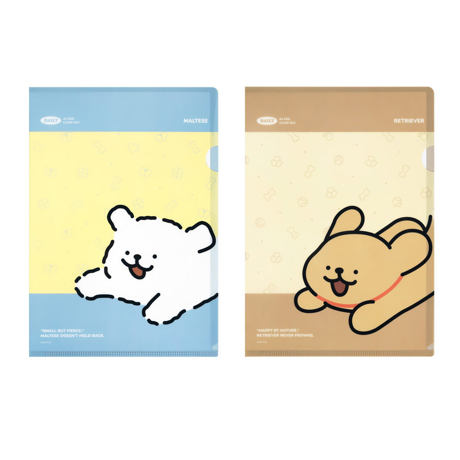 Maltese Puppy L-Shaped A4 File Folder